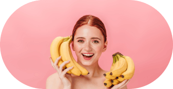 girl with bananas